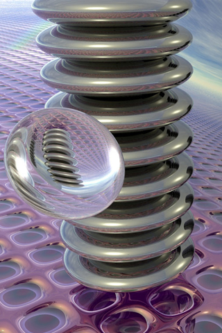 3D Springs iPod Touch Wallpaper