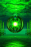 Green 3D iPod Touch Wallpaper