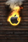 Fire Apple iPod Touch Wallpaper